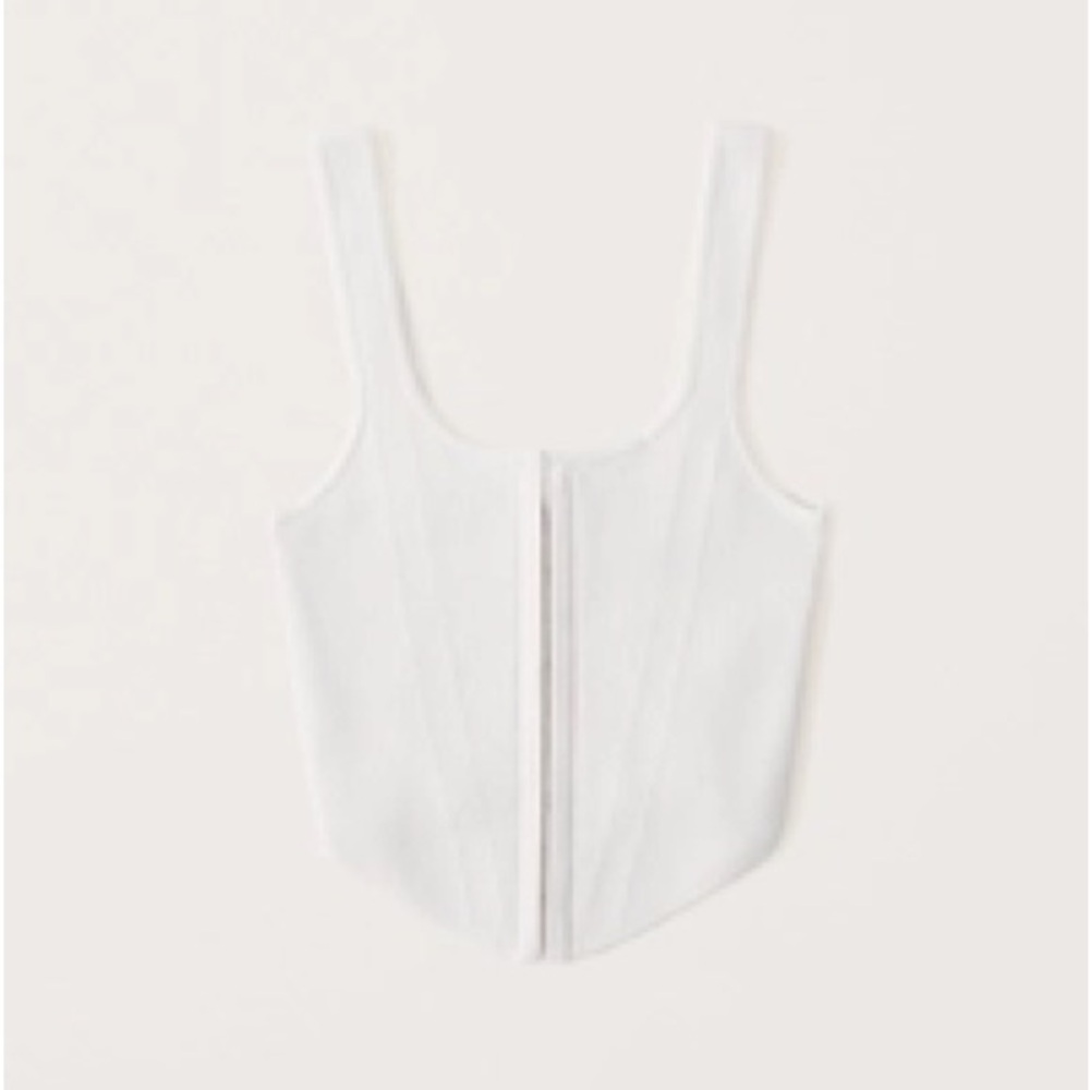 Abercrombie & Fitch Cream Ribbed Corset Too